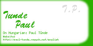tunde paul business card