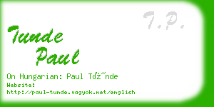 tunde paul business card